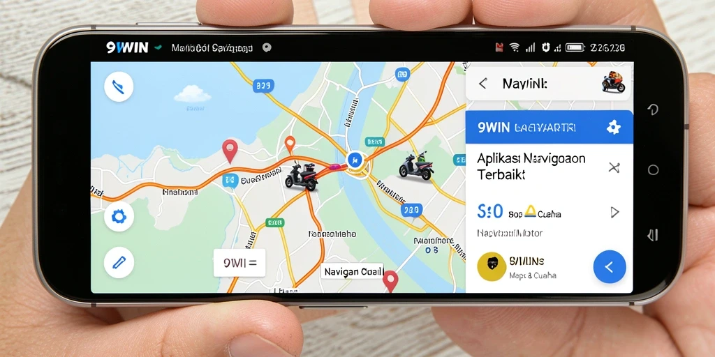 Antarmuka aplikasi 9WIN menampilkan fitur navigasi motor yang lengkap.