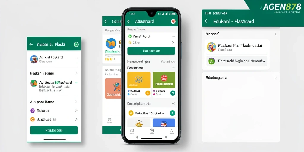 Tampilan antarmuka AGEN878 dengan fungsi Flashcard yang menarik.