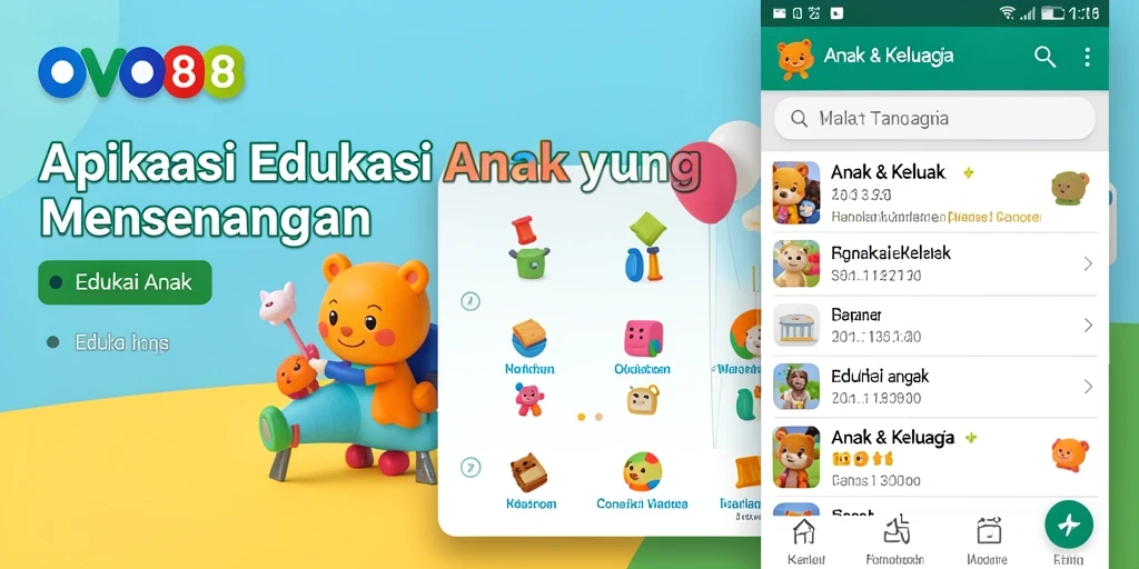 Antarmuka OVO88 yang menarik dan mudah digunakan untuk belajar anak.