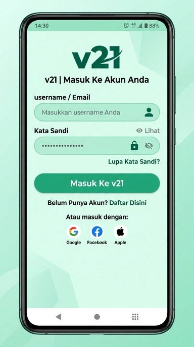 Panduan Masuk Akun v21 untuk Pengguna Android