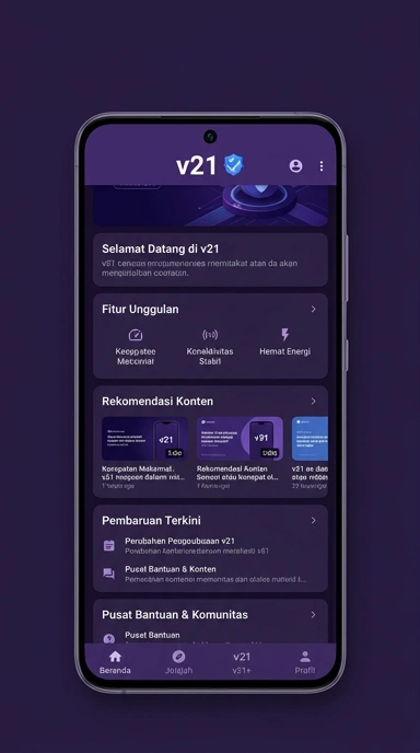 Kanal Resmi v21 untuk Pengguna Android Indonesia